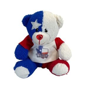 Totally Teddies 2017 Texas Stuffed Bear 7" Plush Red Blue White